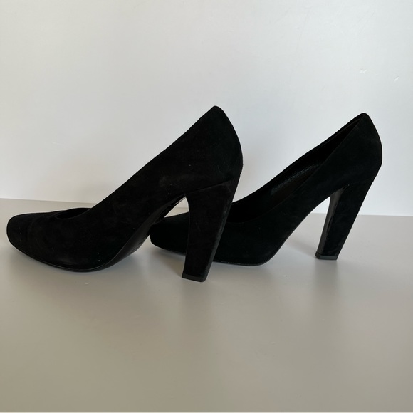 Prada Black Suede Close Toed High Heels - Picture 5 of 12